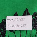 Robin's Jean Green Graphic Tee with Sparkly Skull Design NWT Size XL Green Tee Photo 2