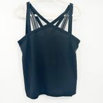 Fabletics NWT Womens Liza Silky Strappy Athleisure Active Tank Top Size S Black Photo 2