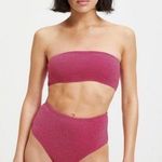 Good American NWT Sparkle Band Top Bandeau Bra Hawaiian Pink Women's Size M Photo 1