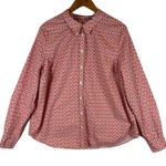 Boden USA Boden Women's Button Down Shirt Long Sleeve Geometric Print Casual Top 16/18R Photo 0