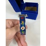 National Geographic  Cloisonné Floral Bangle Watch Blue Enamel‎ Design Untested Photo 2