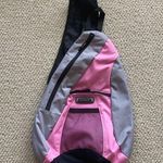 Embark One Shoulder Backpack Bag Like New Grey Pink Carryall Travel School Pack Photo 0
