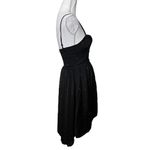 Talula Womens Black Fit & Flare Sleeveless Short Dress Polka Dots Smocked Size 0 Photo 3