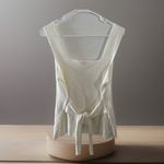 Loft NWT  Tie Back Cotton Knit Square Neck‎ Tank Top White Medium Photo 3