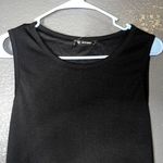 BTFBM Black Bodycon Midi Dress Women’s Sleeveless Ruched Side Casual Size M Photo 4