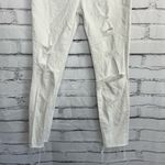 Madewell Y2K High Rise Skinny Cropped Jeans White Frayed Hem Distressed Size 27 Photo 3