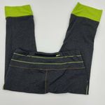 Athleta  Medium Vibe Relay Capri Leggings Athletic Pants Gray Neon Green Photo 6