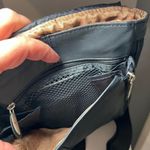 Travelon Navy Blue Leather Messenger Bag with Front Zip Pocket Photo 8