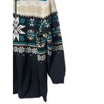 Ulla Popken Women’s 20/22 Nordic Fair Isle Sweater Qtr Zip Fuzzy Snowflake Tunic Size undefined Photo 2