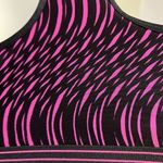 Under Armour  Black/Pink Abstract Design Compression HeatGear Sports Bra- Medium Photo 6