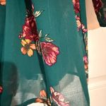 Bailey blue Green Floral Romper with Long Sheer Sleeves Photo 13