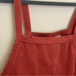 White Crow Distressed Rib Tank Top Womens Size M Square Neck Burnt Boho Orange Photo 3