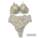Victoria's Secret  Ivory Lace Dream Angels Lined Demi Set Photo 4