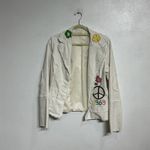 Johnny Was  White Embroidered Corduroy Blazer Sz S Photo 1