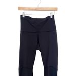 Lululemon Black Ruched Leg Stirrup Leggings Sz 6 Photo 2