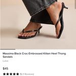 Lulus  Kitten Heel Thong Sandals Black Photo 3