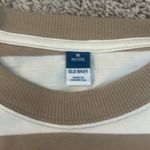 Old Navy Petite Beige Long Sleeve Striped T Shirt Dress Sz MP Photo 7