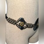 Vintage Silver Metal Flower Mirror Statement Belt – Y2K Boho Photo 2