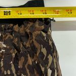 Cecico Layered sheer crinkle neutral camo tiered maxi skirt midi jungle animal whimsy Photo 5