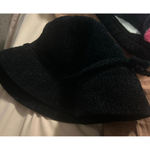 Liz Claiborne Vintage Crazy Horse Black Knitted Cloche Bucket Hat One Size Photo 3