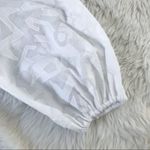 Parker White One Shoulder Top Blouse Cotton Long Sleeve Ruffle Tassel XS New Photo 7