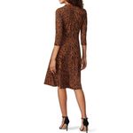 Donna Morgan  Full Length Leopard Print‎ Dress Brown Women's Size 8 Photo 1