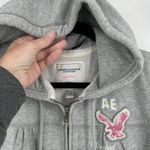 American Eagle Y2K Womens Large SS Full Zip Hooded Sweatshirt Hoodie Twilight 34 Photo 3
