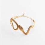 ZARA New!  Snake Choker Golden Photo 3