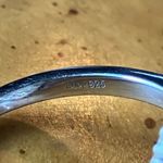 Natural Aquamarine Moissanite Sterling Silver Ring Size 7 Blue Photo 5