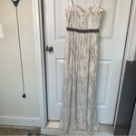 BCBGMAXAZRIA silk amber column strapless maxi dress size 0 wedding guest Photo 4