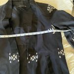 ZARA Woman Aztec Black Grey Patterned Open Front Blazer Jacket Pockets Size S Photo 9