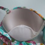 Leilani Floral Bikini Set Turquoise and Pink Push Up Top Vacation Tropical Sz 12 Blue Photo 13