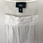 Women’s White Cotton Casual Summer Pullover Short Sleeve Size M Blouse Top Size M Photo 2