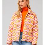 Show Me Your Mumu Powder Puffed Jacket Small Honey Comb Daisy Photo 3