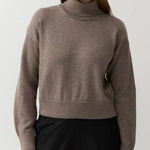 Olivaceous  NEW Small WOOL Blend Tan Brown Turtleneck Sweater Photo 0