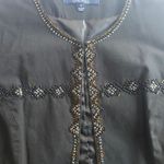 Chadwick's  Black Embellished Beads 3/4 Sleeve Lined Soft Blazer Size 12 Photo 10