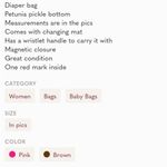 Gorgeous Petunia Pickle Bottom Diaper Bag Pink Photo 11