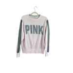 PINK - Victoria's Secret Women's  Pink Gray Glitter Logo Sweatshirt S Photo 7