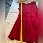 Alice + Olivia , Red Silk +Black Leather above knee/ mini dress, Cocktail, SZ LRG Photo 9