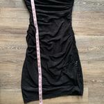 Adrianna Papell  Hailey One Shoulder Black Shimmery Mini Dress 6 Photo 5