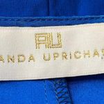 Amanda Uprichard Silk Shirt Mini Dress Royal Blue Size Medium Photo 4