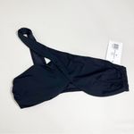 WeWoreWhat Asymmetrical Cross Over Bikini Top in Black Size Medium NWT Photo 1