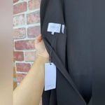 One33 Social Pleated Ruffle Long Sleeve Cocktail Dress size 8 Black Photo 8