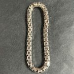 Vintage silver tone unisex‎ chainlink bracelet one size stretches Photo 5