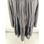 KIRUNDO Women's Ruffle Mock Neck Tiered Dress Black Size Large NWT Wednesday Photo 5