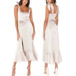 Show Me Your Mumu | Claire Midi Dress Luxe Satin Size Medium NWT Photo 1