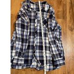 Woolrich Men’s Blue White Plaid Button Up Collar Shirt Sz XXL Photo 5