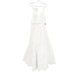 Mac Duggal  48855 White Classic A-Line V-Neck Ballgown Size 10 NWT Photo 2