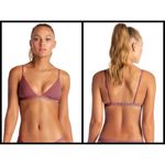 Vitamin A ππ Rose Rib Bikini Set Moss Top (12 D) + Carmen Bottom (10 Large) NWT Photo 2