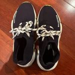 Balenciaga | Navy Blue Knit Speed Trainer High Top Sneakers Socks Size 35 Photo 5